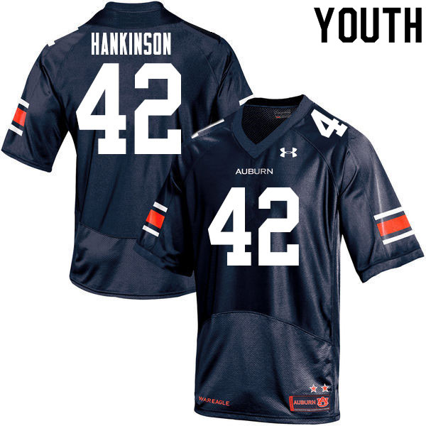 Youth Auburn Tigers #42 Crimmins Hankinson Navy 2020 College Stitched Football Jersey